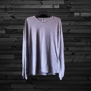 H&M Heather Gray Plain Long Sleeve Slim Fit XL